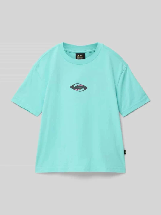 Zdjęcie produktu T-shirt z okrągłym dekoltem model 'GLOBAL HEAT’ Quiksilver Turkusowy
