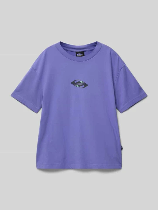 Zdjęcie produktu T-shirt z okrągłym dekoltem model 'GLOBAL HEAT’ Quiksilver Fioletowy