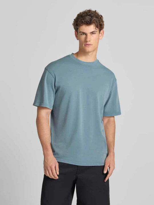 Zdjęcie produktu t-shirt z okrągłym dekoltem model 'Gomes' Redefined Rebel Jasnoniebieski