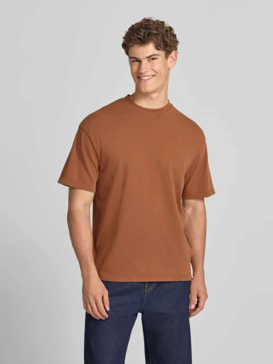 Zdjęcie produktu t-shirt z okrągłym dekoltem model 'Gomes' Redefined Rebel Camel