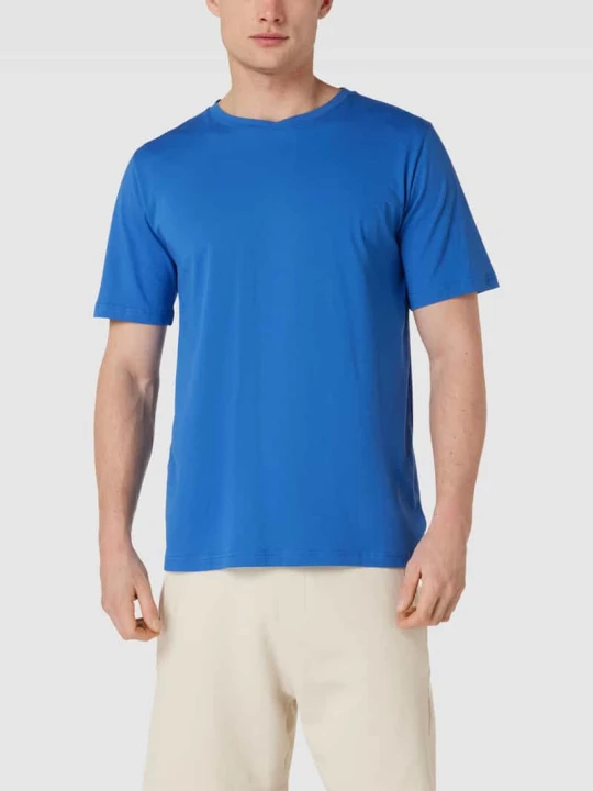 Zdjęcie produktu T-shirt z okrągłym dekoltem model 'Hannes' Schiesser Królewski niebieski