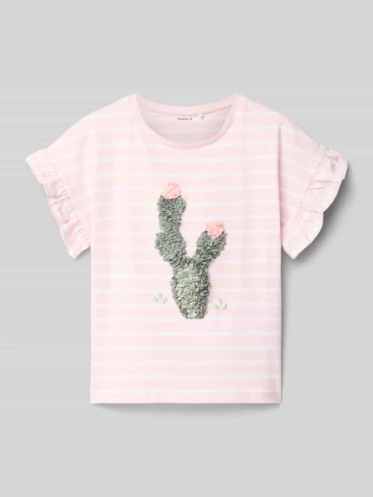 Zdjęcie produktu T-shirt z okrągłym dekoltem model ‘JADEY’ NAME IT Różowy