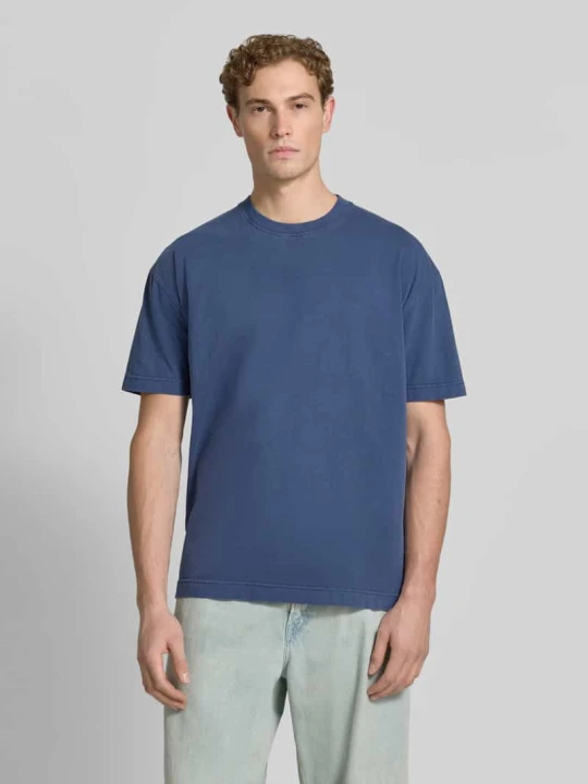 Zdjęcie produktu t-shirt z okrągłym dekoltem model 'JOEL' Samsøe Samsøe Granatowy