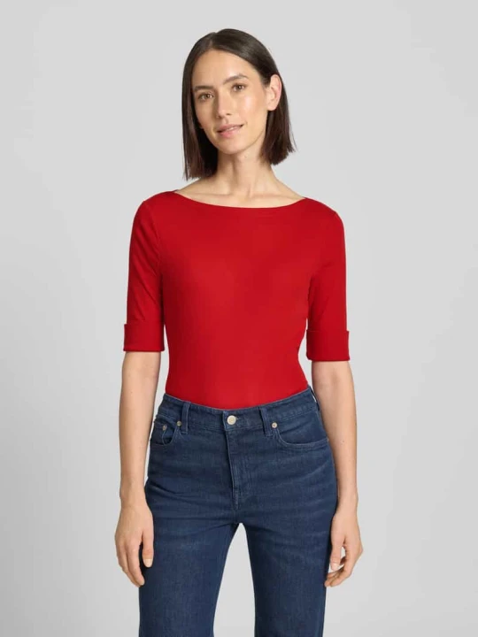 Zdjęcie produktu T-shirt z okrągłym dekoltem model ‘JUDY’ Lauren Ralph Lauren Czerwony