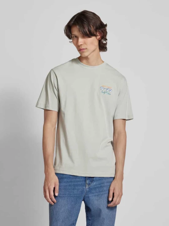 Zdjęcie produktu T-shirt z okrągłym dekoltem model ‘KEANE’ Only & Sons Jasnoszary