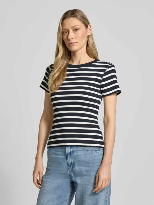 Zdjęcie produktu T-shirt z okrągłym dekoltem model 'KOALE' Drykorn Granatowy