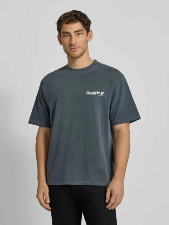 Zdjęcie produktu T-shirt z okrągłym dekoltem Model 'Liam' Wood Wood Antracytowy
