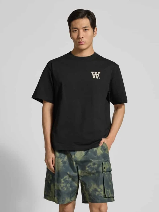 Zdjęcie produktu T-shirt z okrągłym dekoltem Model 'Liam' Wood Wood Czarny