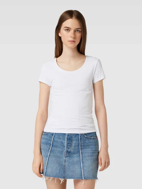 Zdjęcie produktu T-shirt z okrągłym dekoltem model 'LIVE LOVE’ Only Biały
