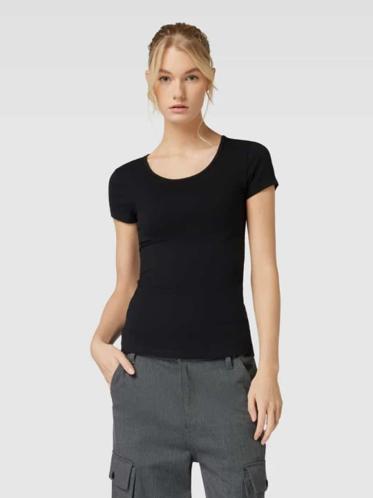 Zdjęcie produktu T-shirt z okrągłym dekoltem model 'LIVE LOVE’ Only Czarny
