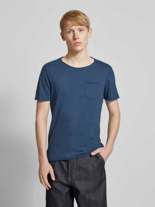 Zdjęcie produktu T-shirt z okrągłym dekoltem model ‘NOEL’ Blend Granatowy