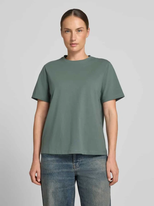Zdjęcie produktu T-shirt z okrągłym dekoltem model 'NORA' Vila Petrol