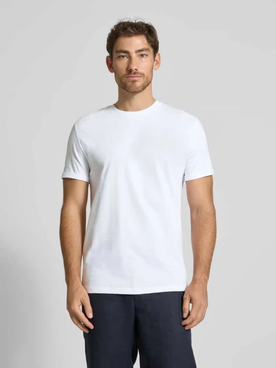 Zdjęcie produktu T-shirt z okrągłym dekoltem model ‘Norregaard’ Les Deux Biały