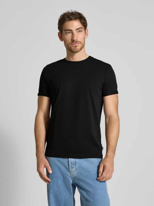 Zdjęcie produktu T-shirt z okrągłym dekoltem model ‘Norregaard’ Les Deux Czarny
