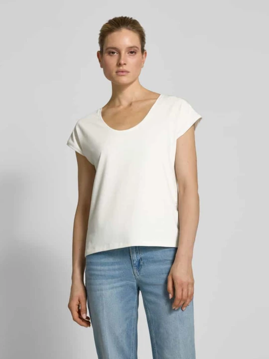 Zdjęcie produktu T-shirt z okrągłym dekoltem model ‘PALUREXI’ B.Young Złamany biały