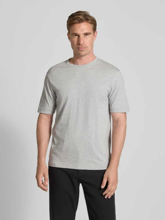 Zdjęcie produktu T-shirt z okrągłym dekoltem model ‘RAPHAEL 10’ Drykorn Jasnoszary melanż
