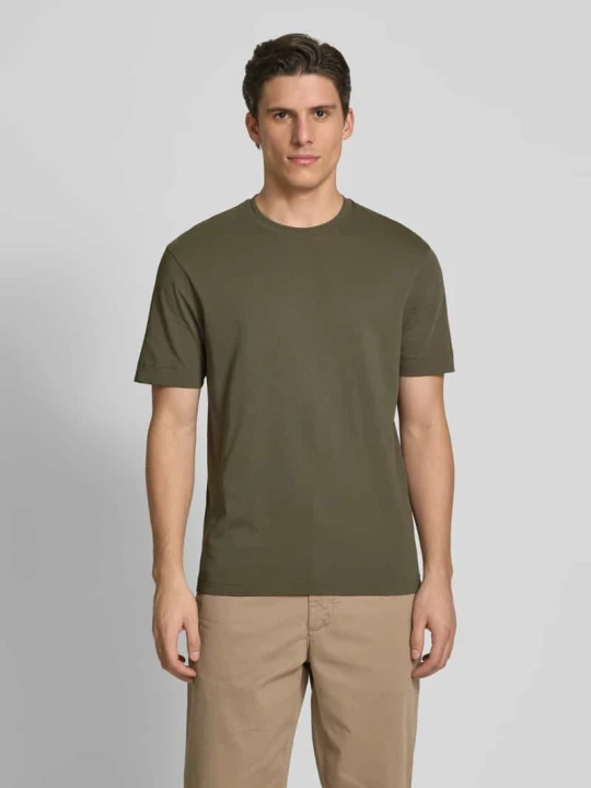 Zdjęcie produktu T-shirt z okrągłym dekoltem model ‘RAPHAEL’ Drykorn Błotnisty