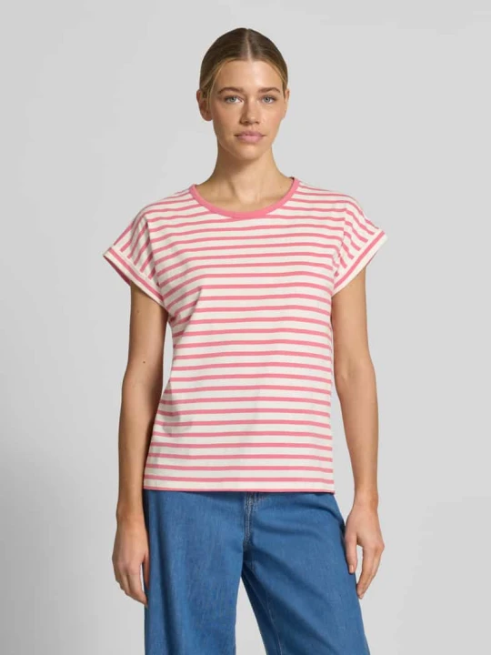Zdjęcie produktu t-shirt z okrągłym dekoltem model 'RINA' Soyaconcept Różowy