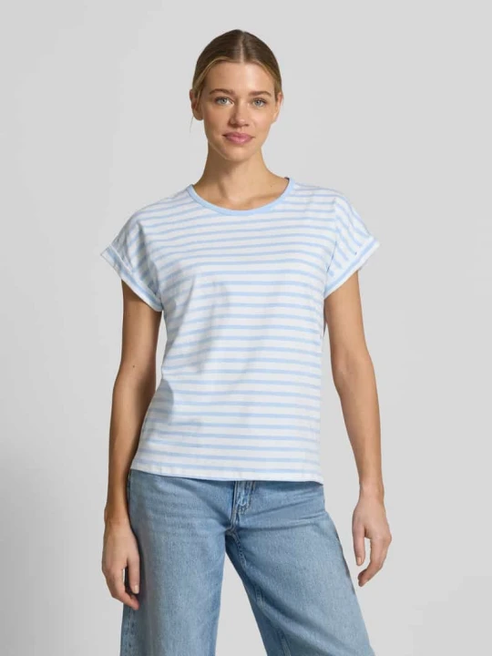 Zdjęcie produktu t-shirt z okrągłym dekoltem model 'RINA' Soyaconcept Jasnoniebieski