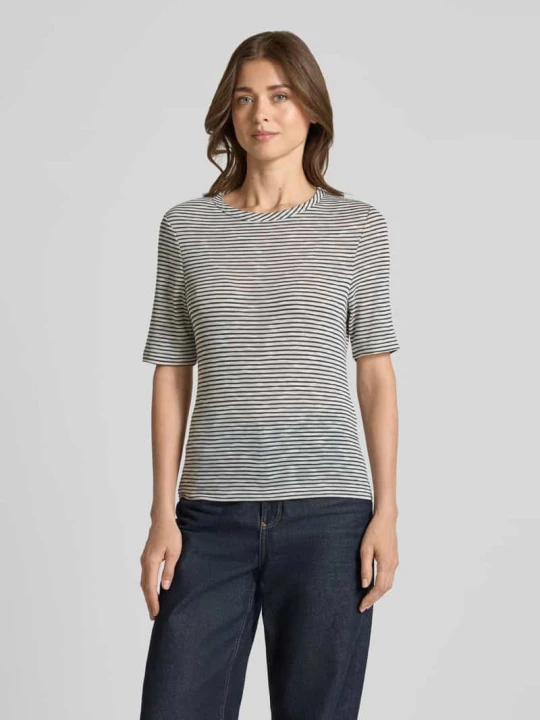 Zdjęcie produktu t-shirt z okrągłym dekoltem model 'Sambi' Opus Granatowy