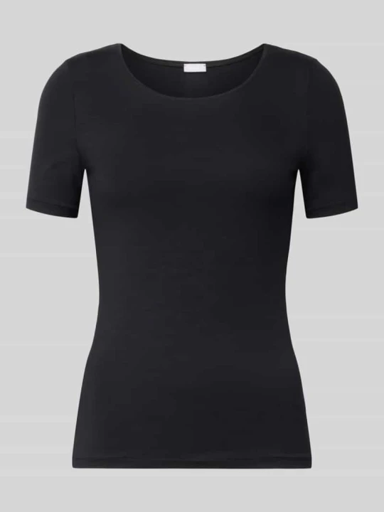 Zdjęcie produktu T-shirt z okrągłym dekoltem model 'SOFT TOUCH’ Hanro Czarny