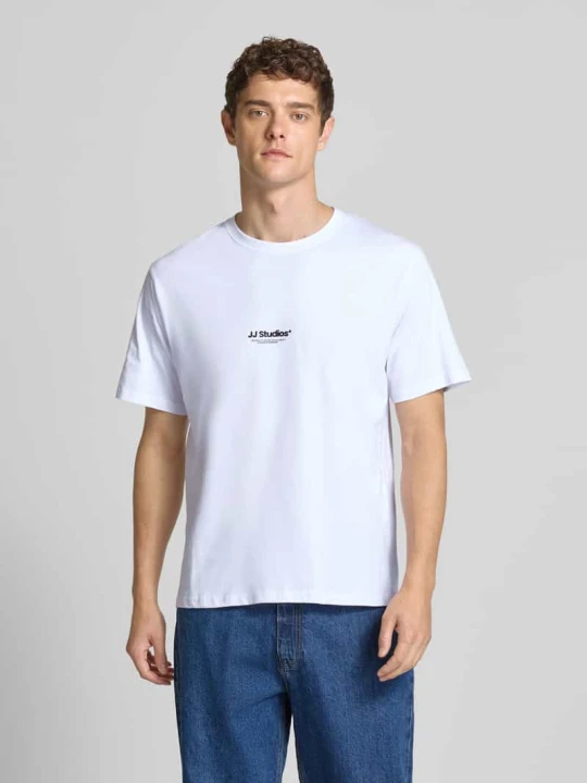 Zdjęcie produktu T-shirt z okrągłym dekoltem model 'SOHO' Jack&Jones Biały