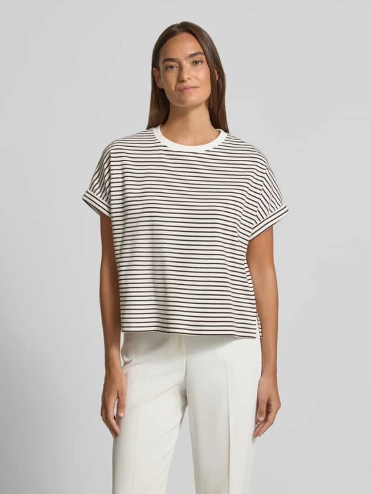 Zdjęcie produktu t-shirt z okrągłym dekoltem model 'Sotel' Opus Ciemnobrązowy