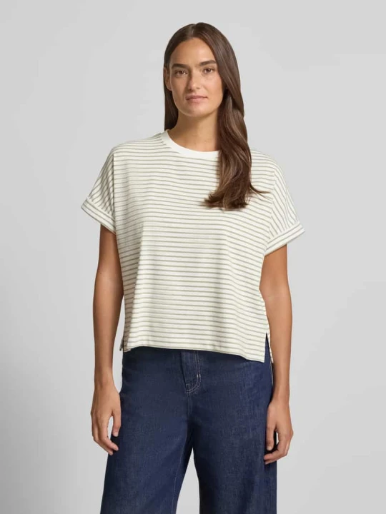 Zdjęcie produktu t-shirt z okrągłym dekoltem model 'Sotel' Opus Jasnozielony