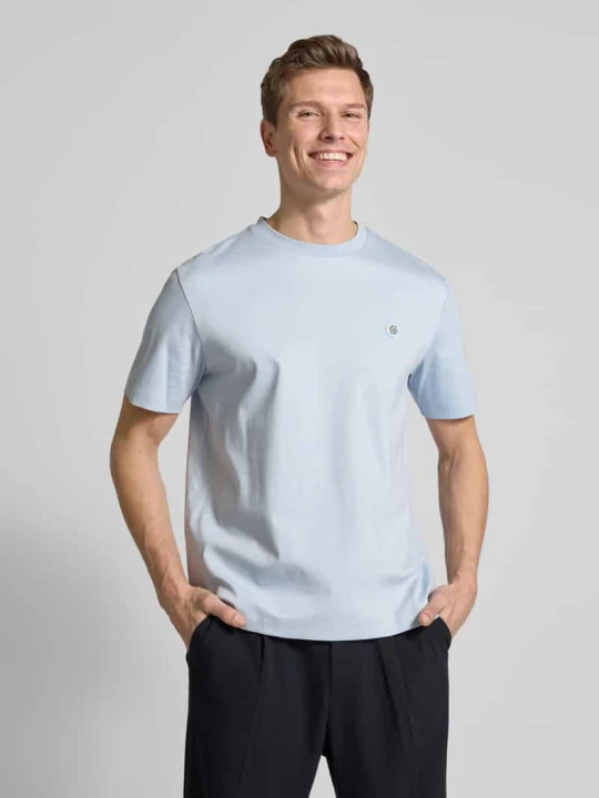 Zdjęcie produktu T-shirt z okrągłym dekoltem model ‘Taut’ Boss Błękitny