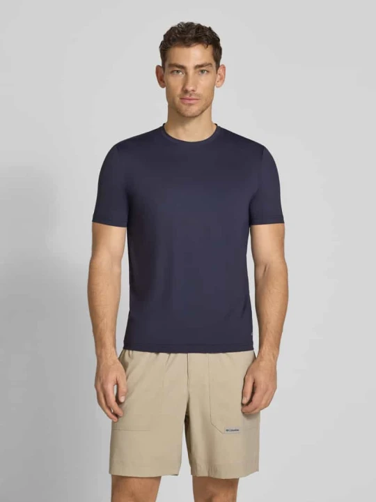 Zdjęcie produktu T-shirt z okrągłym dekoltem model 'TESSUTO' MARKUP Granatowy