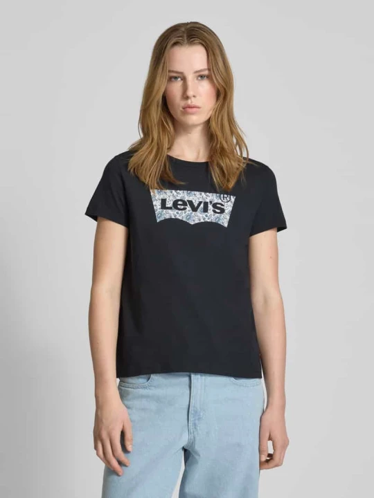 Zdjęcie produktu T-shirt z okrągłym dekoltem model ‘THE PERFECT TEE ANANDA’ Levi's Czarny