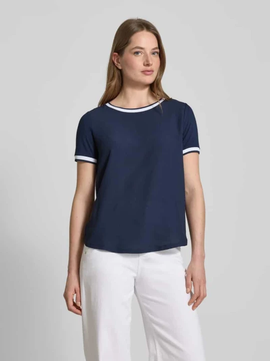 Zdjęcie produktu T-shirt z okrągłym dekoltem MORE & MORE Granatowy