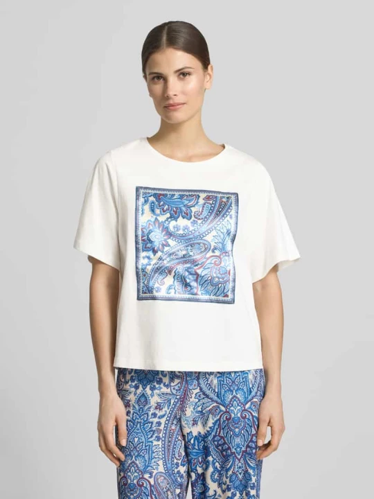 Zdjęcie produktu t-shirt z okrągłym dekoltem Oui Biały