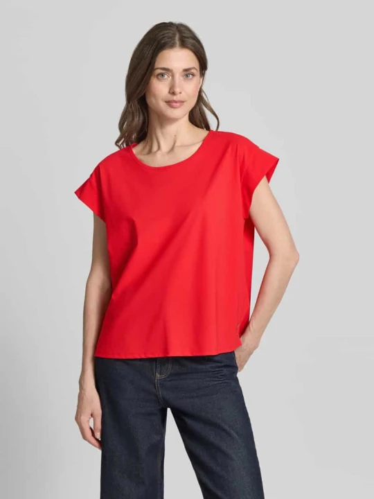 Zdjęcie produktu t-shirt z okrągłym dekoltem RAFFAELLO ROSSI Czerwony