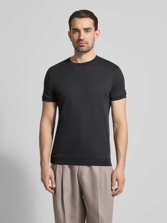 Zdjęcie produktu t-shirt z okrągłym dekoltem RAGMAN Czarny