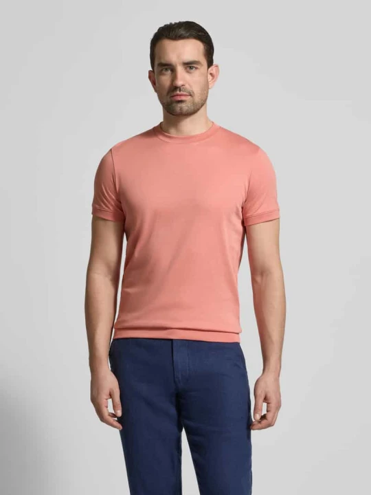Zdjęcie produktu t-shirt z okrągłym dekoltem RAGMAN Morelowy