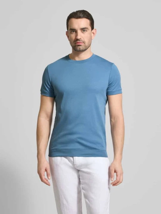 Zdjęcie produktu t-shirt z okrągłym dekoltem RAGMAN Jeansowy niebieski