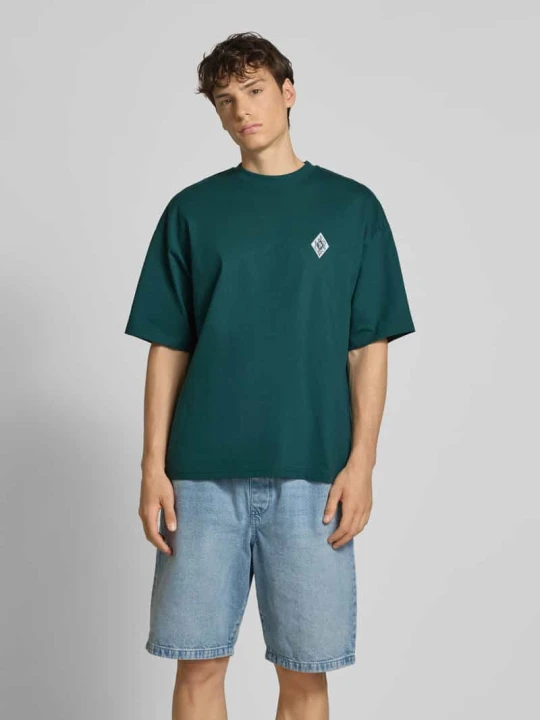 Zdjęcie produktu T-shirt z okrągłym dekoltem REVIEW Ciemnozielony