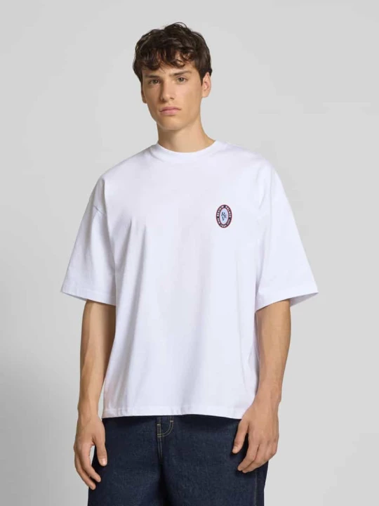 Zdjęcie produktu T-shirt z okrągłym dekoltem REVIEW Biały