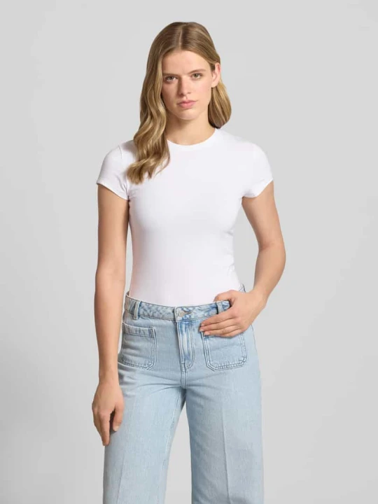 Zdjęcie produktu t-shirt z okrągłym dekoltem REVIEW Biały