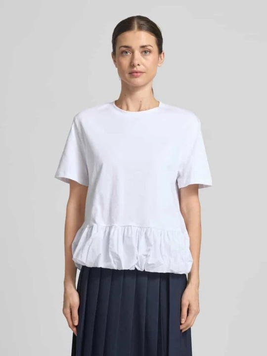 Zdjęcie produktu T-shirt z okrągłym dekoltem Rich & Royal Biały