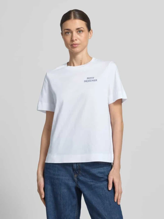 Zdjęcie produktu t-shirt z okrągłym dekoltem Rich & Royal Biały