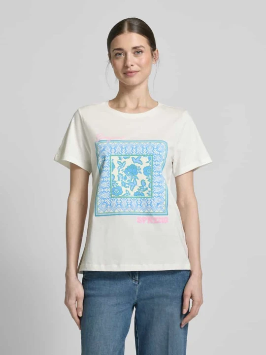Zdjęcie produktu T-shirt z okrągłym dekoltem Smith & Soul Złamany biały
