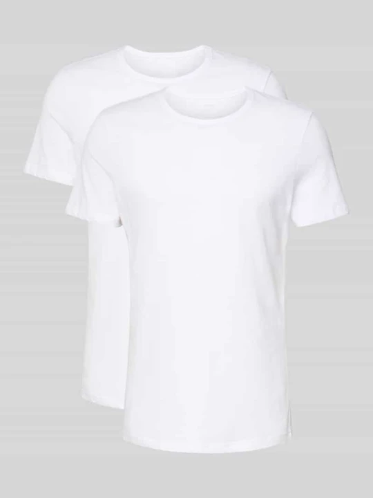 Zdjęcie produktu T-shirt z okrągłym dekoltem w Zestaw 2 szt. Snocks Biały