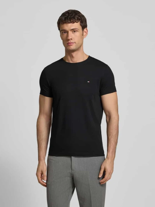 Zdjęcie produktu T-shirt z okrągłym dekoltem Tommy Hilfiger Czarny