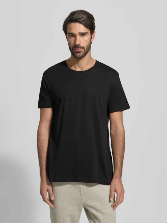 Zdjęcie produktu T-shirt z okrągłym dekoltem w zestawie 2 szt. model „ComfortS” Boss Czarny