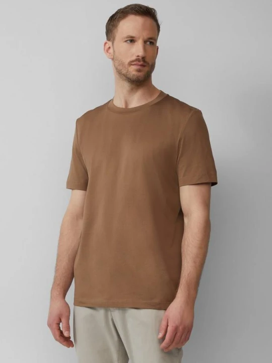 Zdjęcie produktu T-shirt z okrągłym dekoltem z merceryzowanego bawełnianego dżerseju s.Oliver brązowy