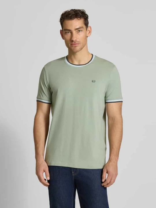 Zdjęcie produktu t-shirt z paskami w kontrastowym kolorze i okrągłym dekoltem Christian Berg