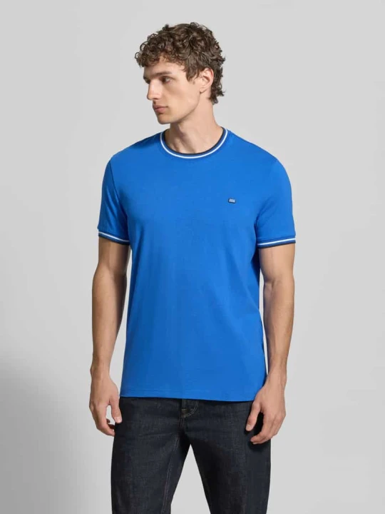 Zdjęcie produktu t-shirt z paskami w kontrastowym kolorze i okrągłym dekoltem Christian Berg