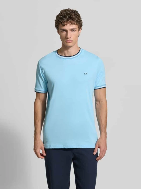 Zdjęcie produktu t-shirt z paskami w kontrastowym kolorze i okrągłym dekoltem Christian Berg